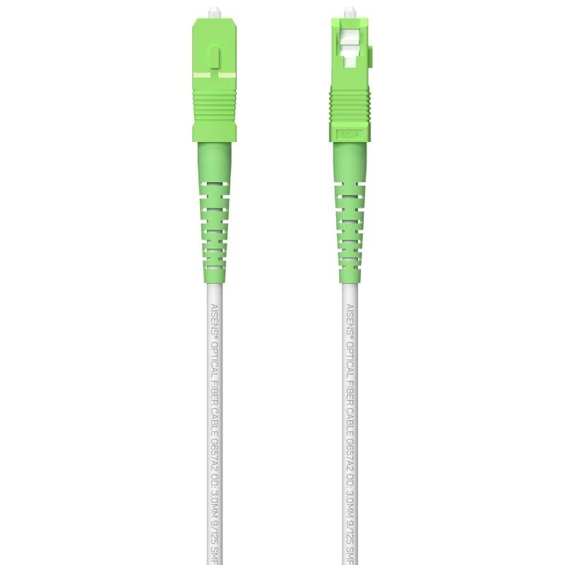 Bobina de Fibra Ótica G657A2 3.0 9 / 125 SMF Aisens A152-0618 / LSZH / 120m / Branco