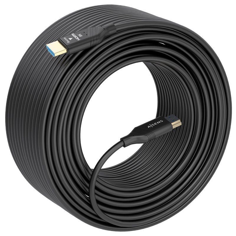Cabo HDMI 2.1 AOC 8K Aisens A153-0934 / Macho HDMI - Macho HDMI / 15m / Preto