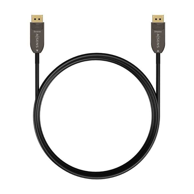 Cabo Displayport 1.4 AOC 8K Aisens A155-0608 / Displayport Macho - Displayport Macho / 20m / Preto