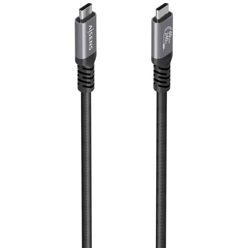 Cabo USB 4.0 Tipo C Aisens A156-0995 / Macho USB Tipo C - Macho USB Tipo C / Até 240W / 40gbps / 1,…