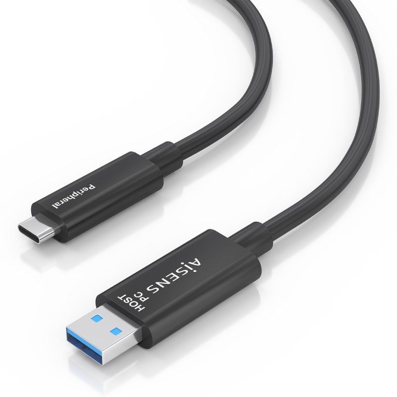 Cabo USB 3.2 Tipo C AOC Aisens A157-0927 / USB Tipo C Macho - USB Macho / 10gbps / 40m / Preto