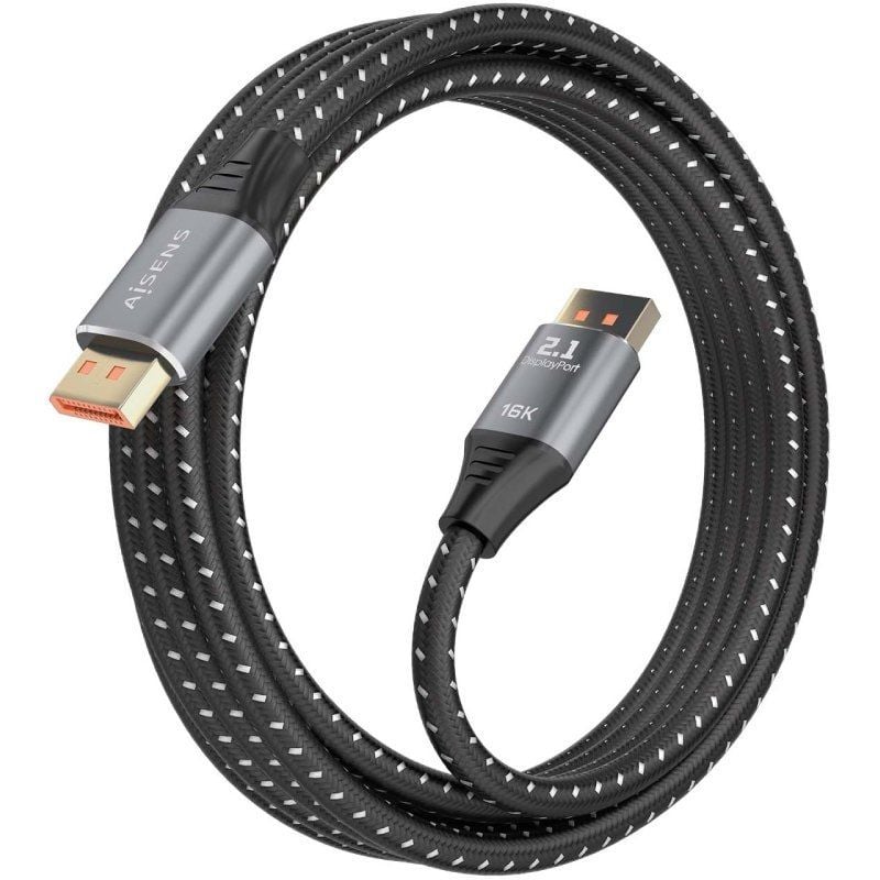 Aisens A158-0903 Cabo Displayport 2.1 16K Displayport / Macho Displayport - Macho Displayport / 80g…