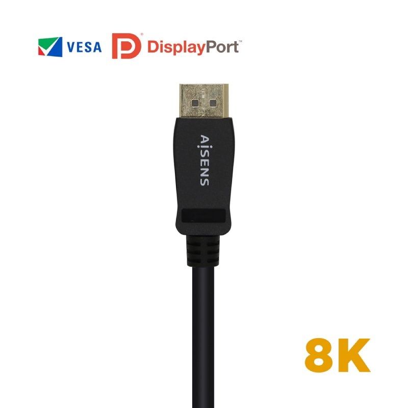 Displayport 1.4 8K Aisens A149-0432 / Displayport Macho - Displayport Macho / 2m / Certificado / Pr…