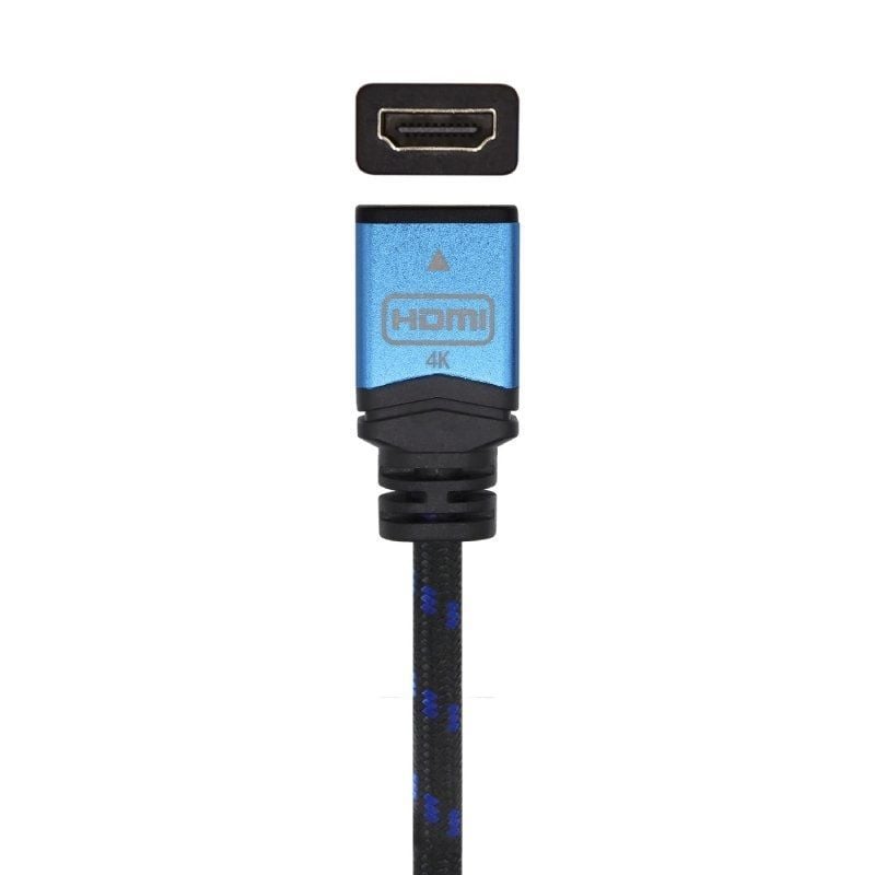 Cabo de Extensão HDMI Aisens A120-0452 / Macho HDMI - Fêmea HDMI / 1m / Preto / Azul