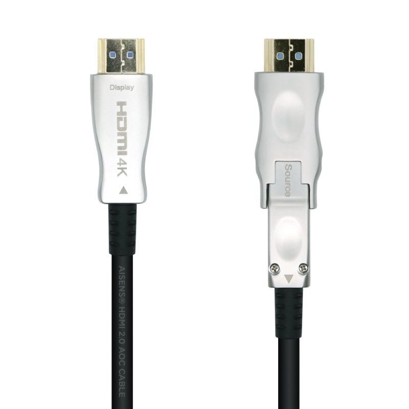 Cabo HDMI 2.0 Amovível AOC 4K Aisens A148-0514 / Macho HDMI / Macho D - Macho HDMI / 50m / Preto