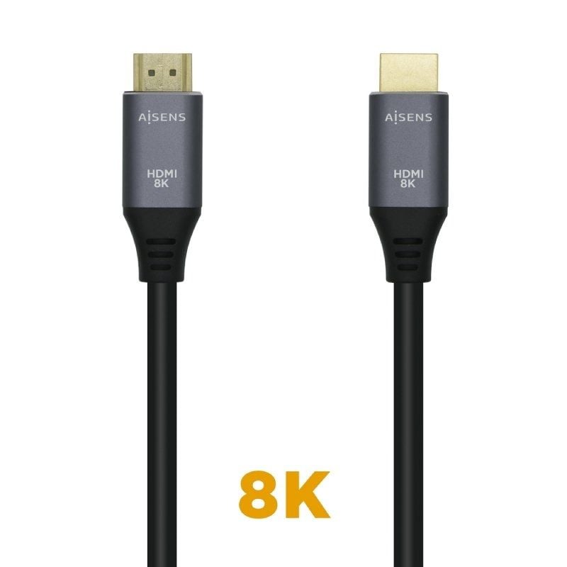 Aisens A150-0428 Cabo HDMI 2.1 8K HDMI Macho - HDMI Macho / 2m / Cinzento Preto