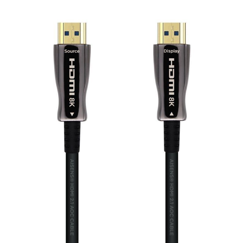 Cabo HDMI 2.1 AOC 8K Aisens A153-0521 / Macho HDMI - Macho HDMI / 50m / Preto
