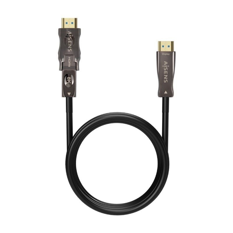 Cabo HDMI 2.1 Amovível AOC 8K Aisens A153-0645 / HDMI Macho / D Macho - HDMI Macho / 20m / Preto
