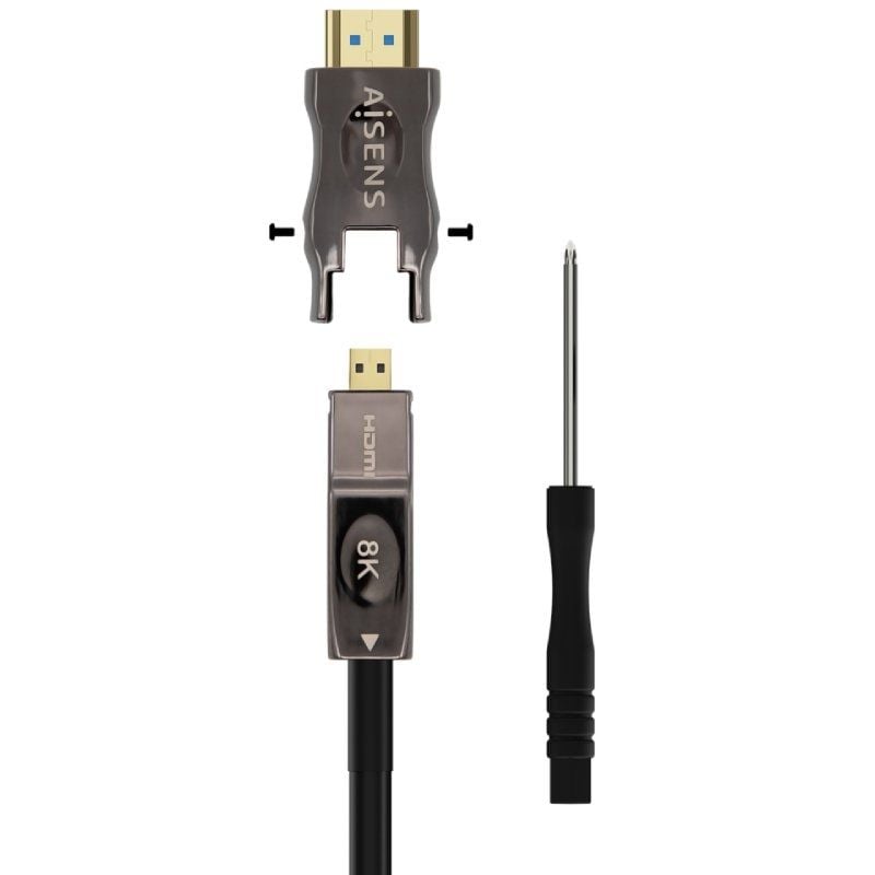 Cabo HDMI 2.1 Amovível AOC 8K Aisens A153-0648 / Macho HDMI / Macho D - Macho HDMI / 50m / Preto