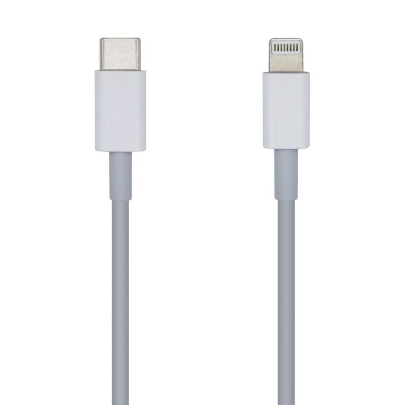 Cabo USB 2.0 Tipo C Lightning Aisens A102-0442 / Macho Lightning - Macho USB Tipo C / 1m / Branco