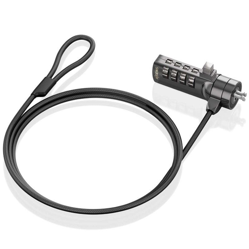 Cabo de Segurança para Computador Portátil Aisens Aslk-d40n03-bk / 1,5m