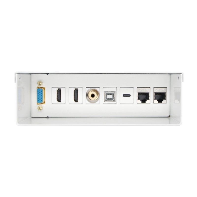 Caixa de Junção Aisens A127-0720 / VGA - 2x HDMI - Jack 3.5 - USB Type-c - USB - 2x RJ45