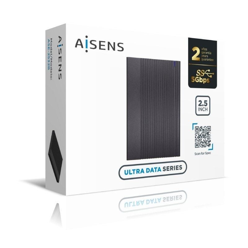 Aisens Ase-2532b / Caixa para Unidade de Disco Rígido Externa USB 3.1 Gen1 de 2,5"