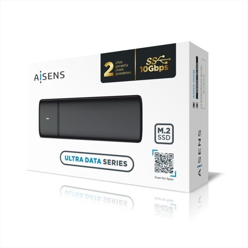 Aisens Asm2-001b M.2 SATA / NVME Caixa Externa para SSD Asm2-001b / USB 3.1 / sem Parafusos