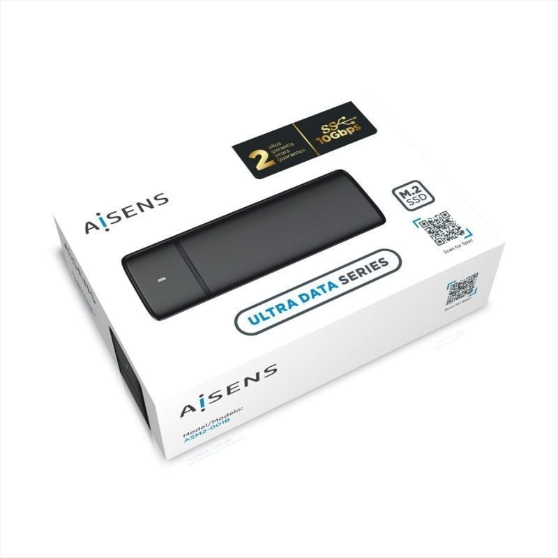 Aisens Asm2-001b M.2 SATA / NVME Caixa Externa para SSD Asm2-001b / USB 3.1 / sem Parafusos