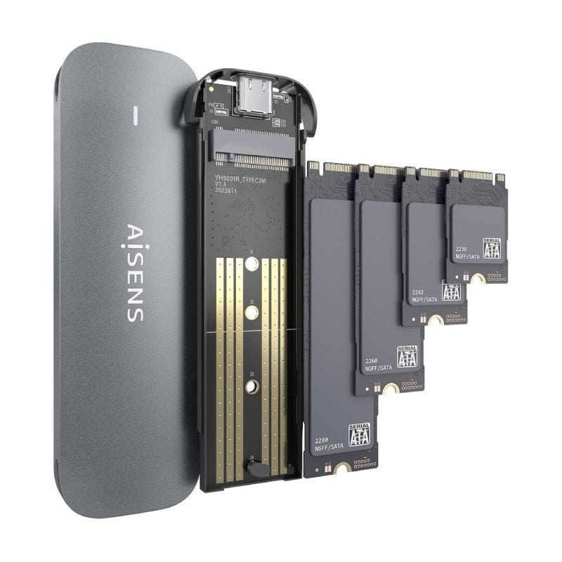 Aisens Asm2-006gry Caixa Externa para SSD M.2 SATA Asm2-006gry / USB 3.1 / sem Parafusos