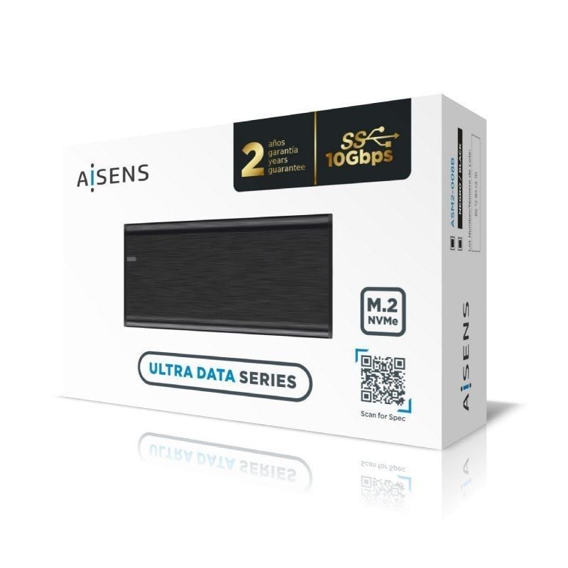 Aisens Asm2-008b Caixa Externa para SSD M.2 NVME / USB 3.1 Gen2 / sem Parafusos