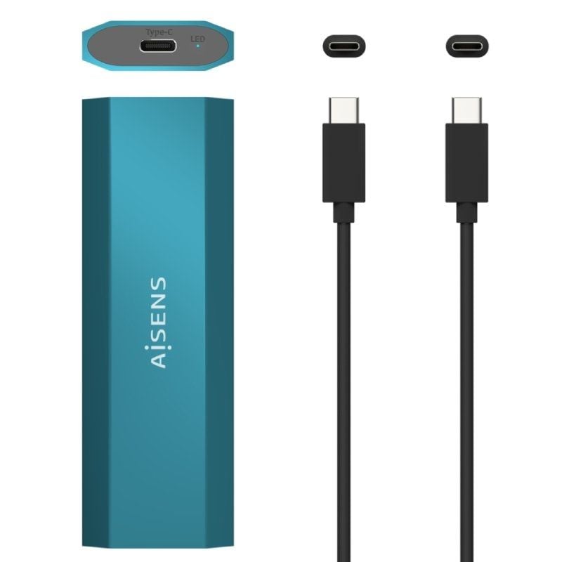 Aisens Asm2-019blu M.2 SATA / NVME Caixa Externa para SSD Asm2-019blu / USB 3.1 / sem Parafusos