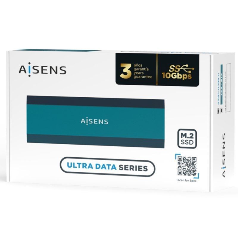 Aisens Asm2-019blu M.2 SATA / NVME Caixa Externa para SSD Asm2-019blu / USB 3.1 / sem Parafusos