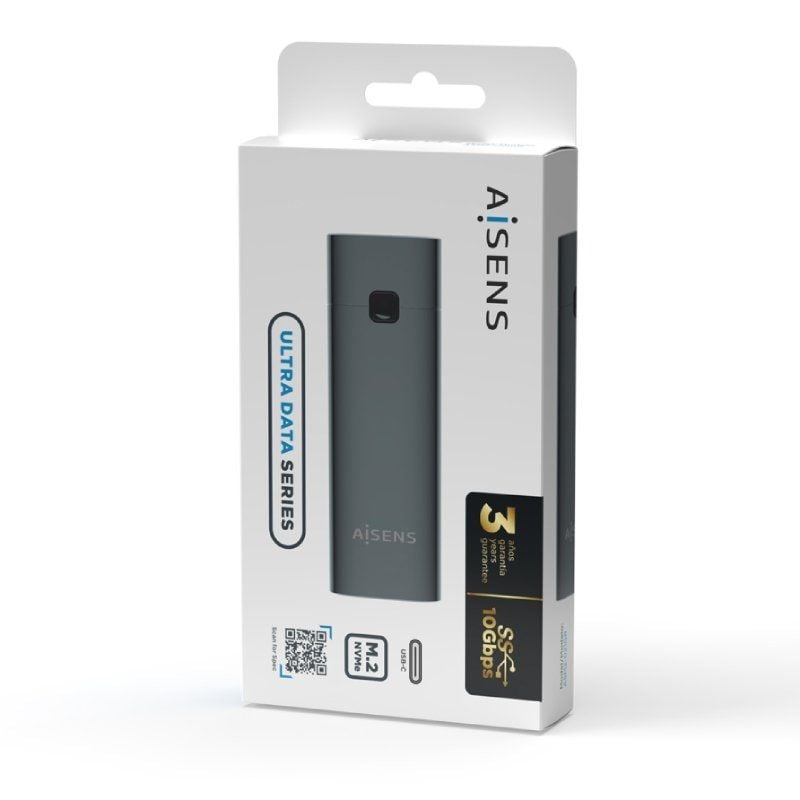 Aisens Asm2-021gr Caixa SSD Externa M.2 NVME / USB 3.1 Gen2 / sem Parafusos