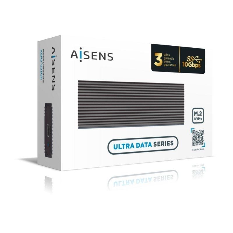 Aisens Asm2-023gr M.2 NVME Caixa Externa para SSD / USB 3.2 / sem Parafusos