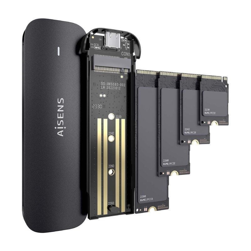 Aisens Asm2-024b Caixa Externa para SSD M.2 NVME Asm2-024b / USB 3.2 / sem Parafusos
