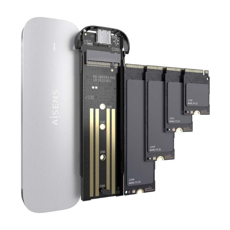 Aisens Asm2-025sl M.2 NVME Caixa Externa para SSD / USB 3.2 / sem Parafusos