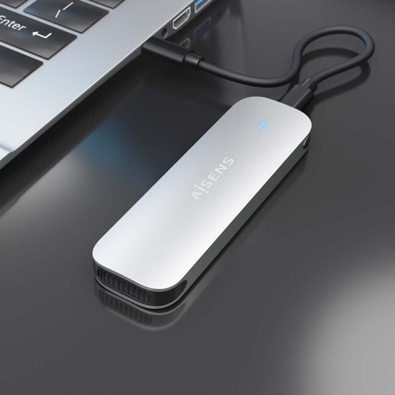 Aisens Asm2-025sl M.2 NVME Caixa Externa para SSD / USB 3.2 / sem Parafusos