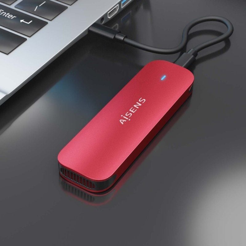 Aisens Asm2-027red Caixa Externa para SSD M.2 NVME / USB 3.2 / sem Parafusos