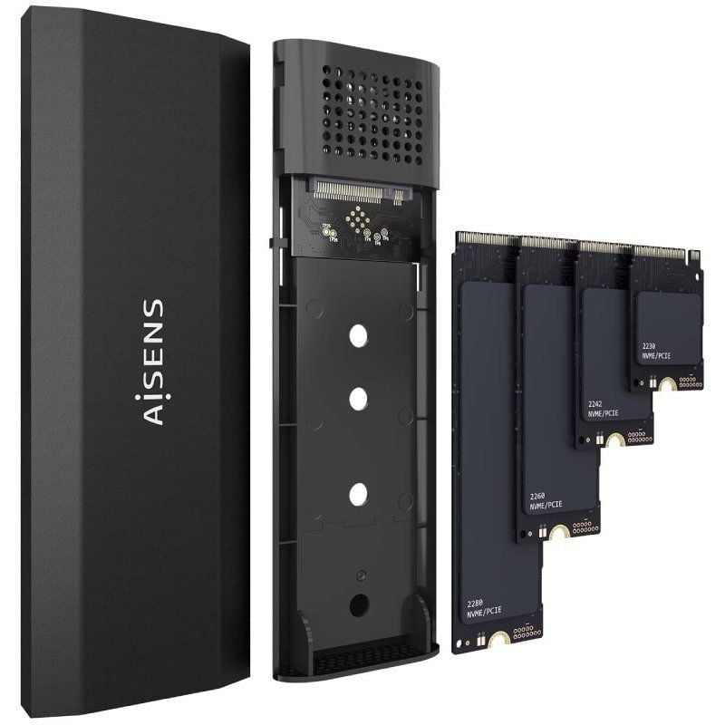 Aisens Asm2-028b Caixa Externa para SSD M.2 NVME Asm2-028b / USB 3.2 / sem Parafusos
