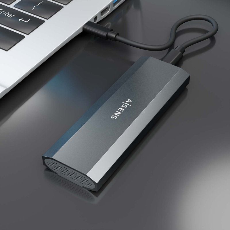 Aisens Asm2-029gr M.2 NVME Caixa Externa para SSD / USB 3.2 / sem Parafusos