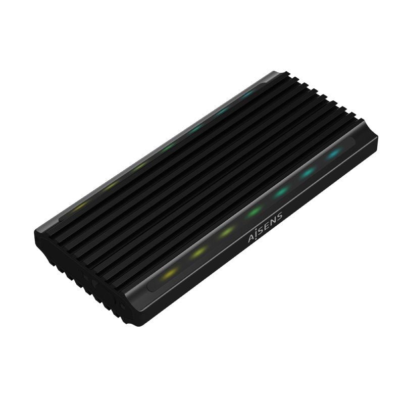 Aisens Asm2-rgb012b M.2 SATA / NVME Caixa Externa para SSD Asm2-rgb012b / USB 3.2 / sem Parafusos