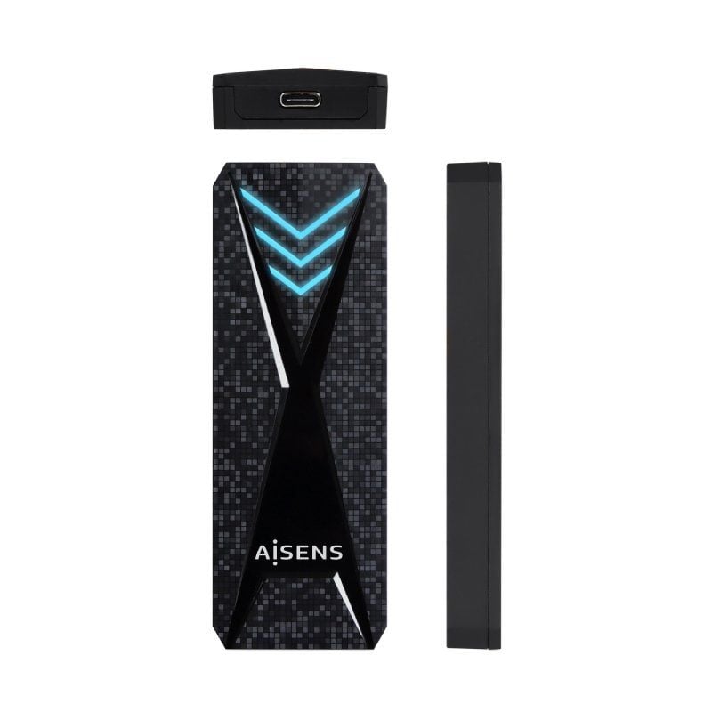 Aisens Asm2-rgb013b Caixa Externa para SSD M.2 NVME / USB 3.2 Gen2 / sem Parafusos