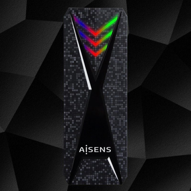 Aisens Asm2-rgb013b Caixa Externa para SSD M.2 NVME / USB 3.2 Gen2 / sem Parafusos