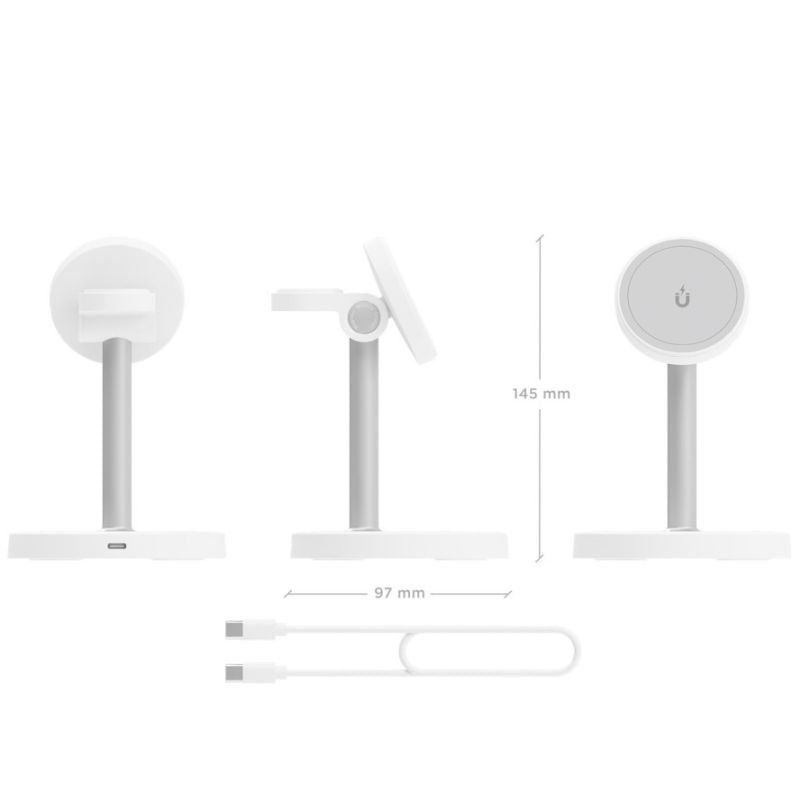 Base de Carregamento sem Fios Aisens Asch-15w3wc065-w / 15W / Branco
