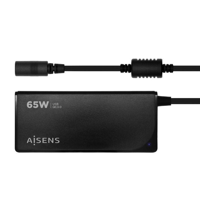 Carregador de Computador Portátil Aisens Aslc-65wauto-bk / 65W / Automático / 9 Conectores / Tensão…
