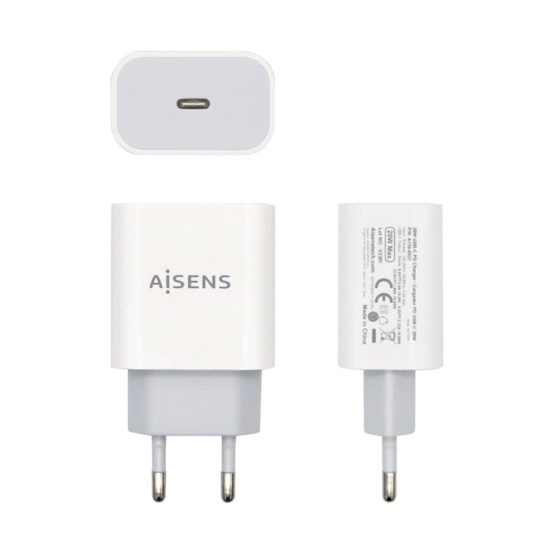 Carregador de Parede Aisens A110-0537 / 1xusb Type-c / 20W