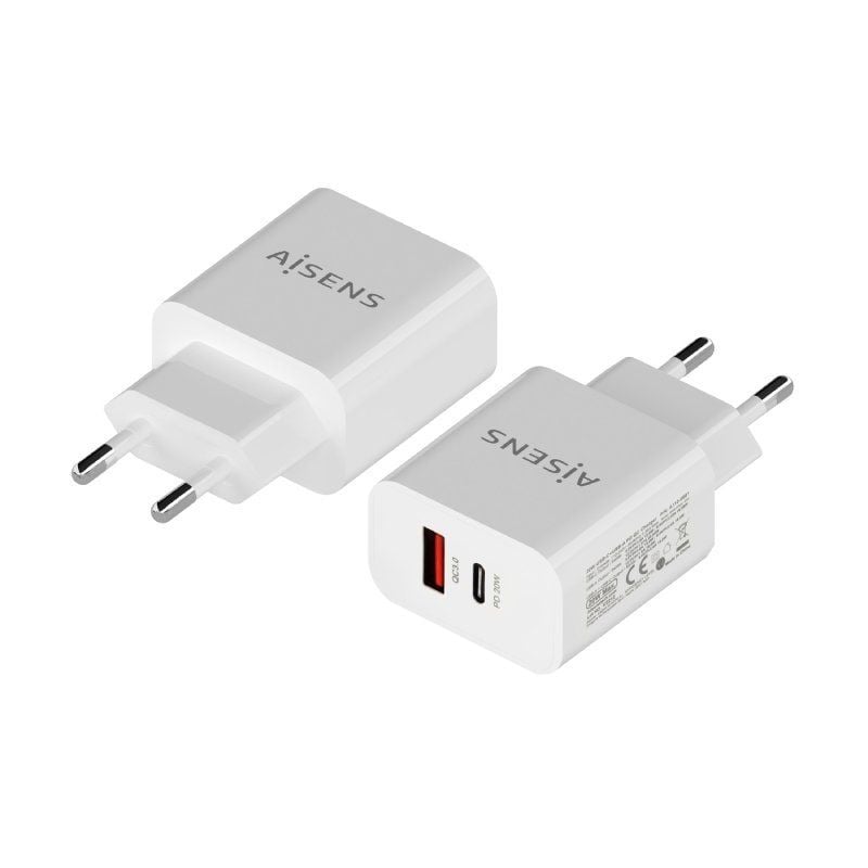 Carregador de Parede Aisens A110-0681 / 1xusb Type-c / 1xusb / 20W