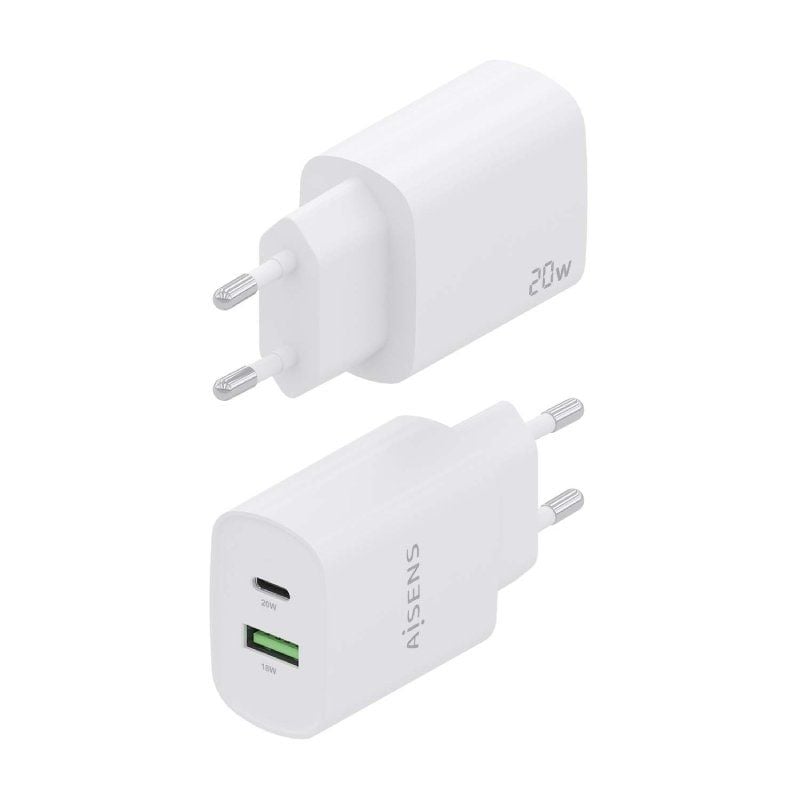 Carregador de Parede Aisens A110-0754 / 1xusb Type-c / 1xusb / 20W