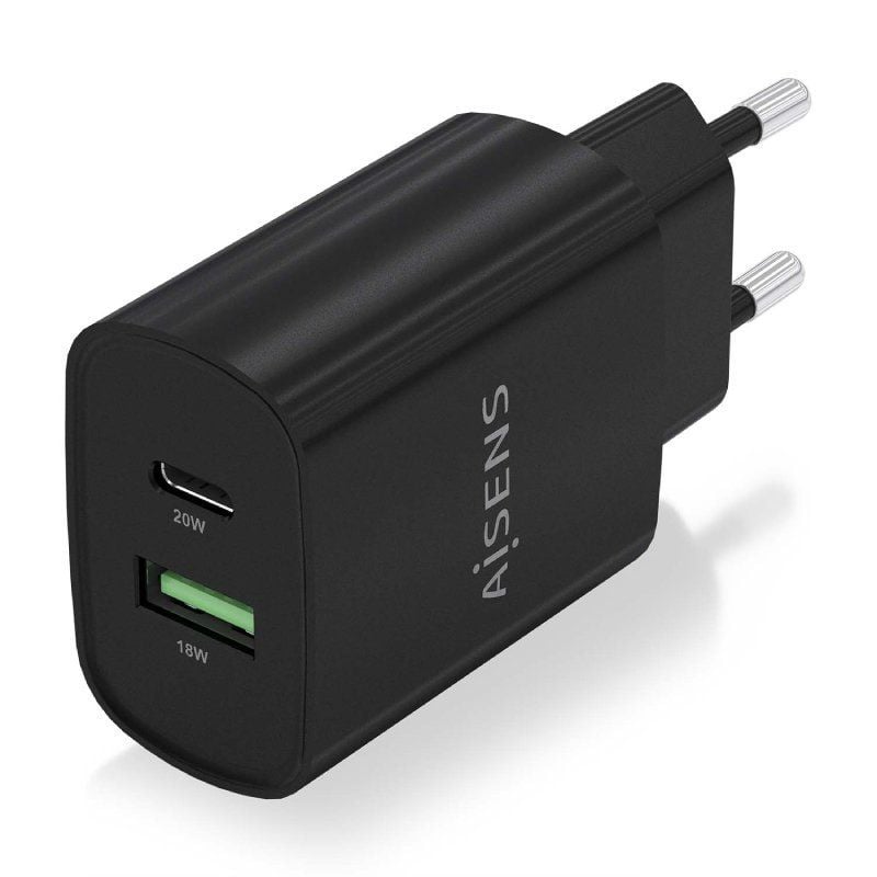 Carregador de Parede Aisens A110-0755 / 1xusb Type-c / 1xusb / 20W