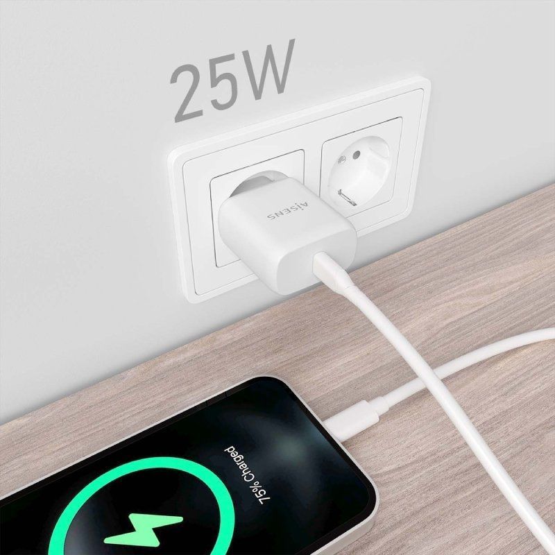 Carregador de Parede Aisens A110-0756 / 1xusb Type-c / 25W