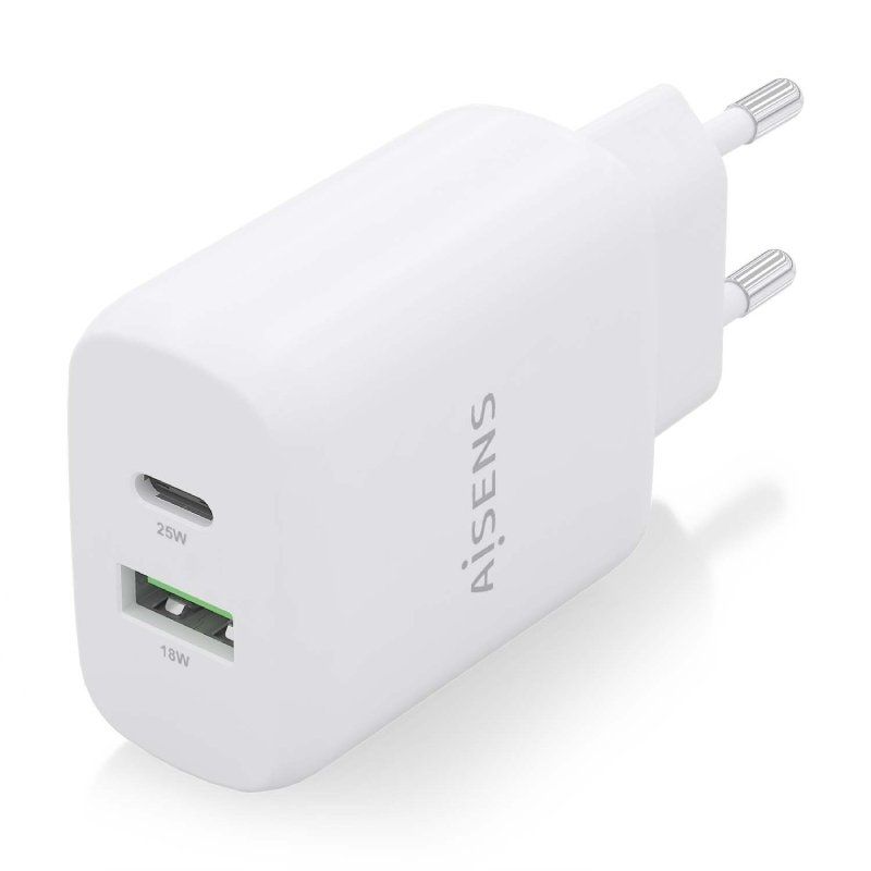Carregador de Parede Aisens A110-0758 / 1xusb Type-c / 1xusb / 25W