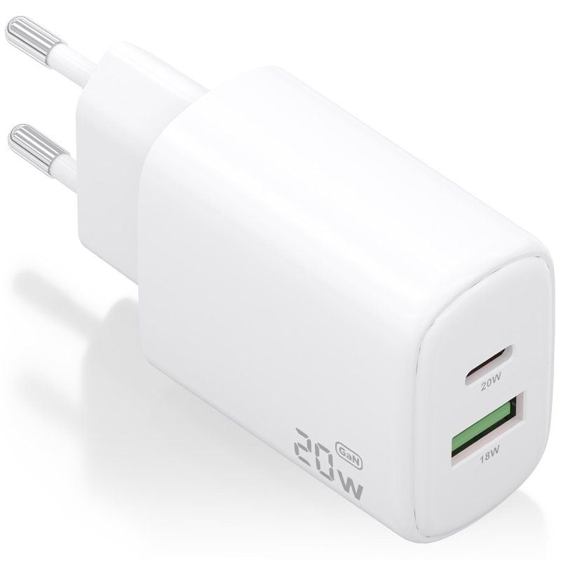 Carregador de Parede Aisens A110-0909 Gan A110-0909 / 1xusb Type-c / 1xusb / 20W / Branco
