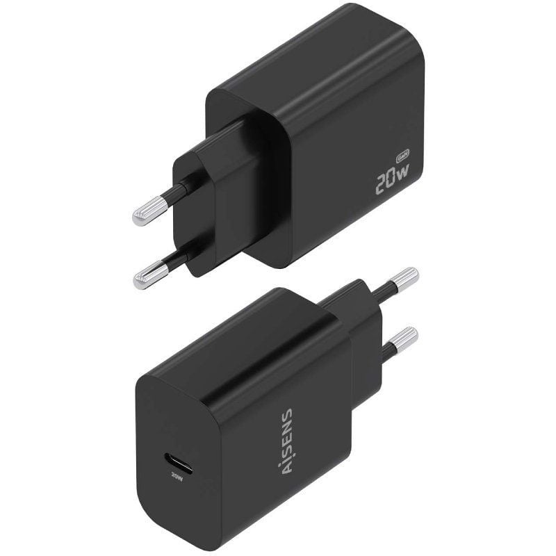 Carregador de Parede Aisens A110-0939 Gan / 1xusb Type-c / 20W / Preto