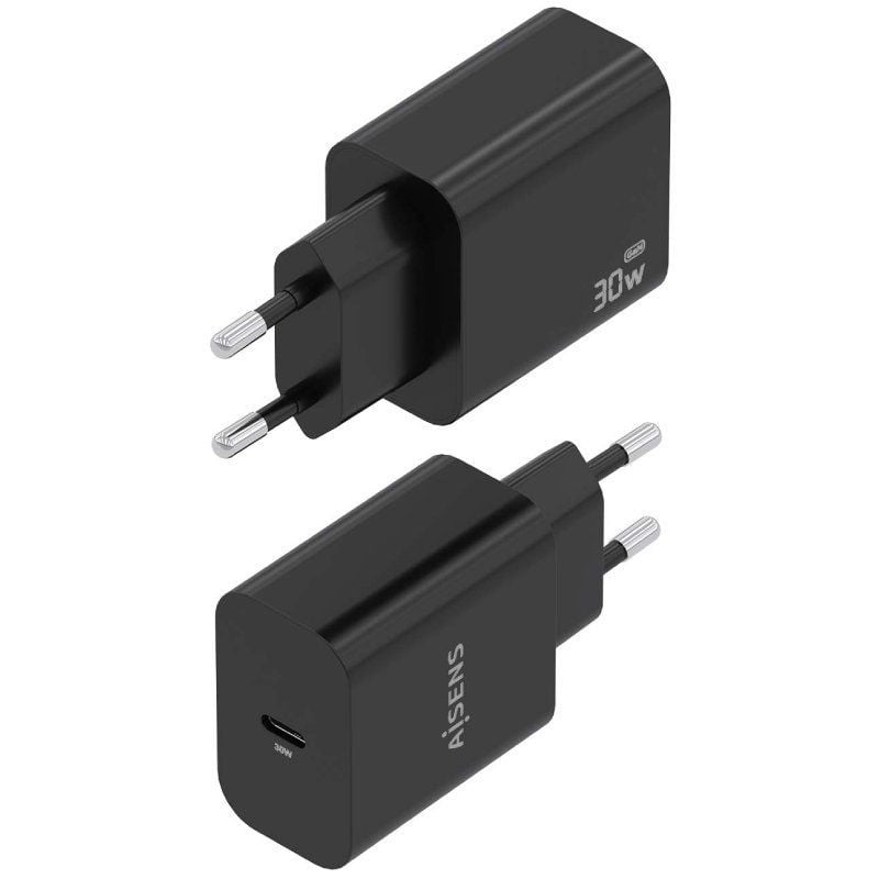 Carregador de Parede Aisens A110-0941 Gan / 1xusb Type-c / 30W / Preto