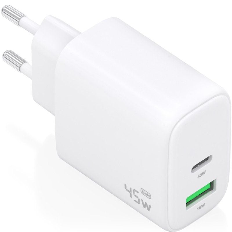 Carregador de Parede Aisens A110-0971 Gan A110-0971 / 1xusb Type-c / 1xusb / 45W / Branco