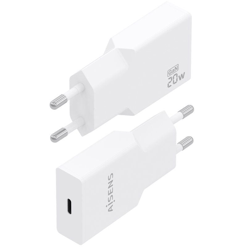Carregador de Parede Aisens A110-0997 Gan / 1xusb Type-c / 20W / Branco