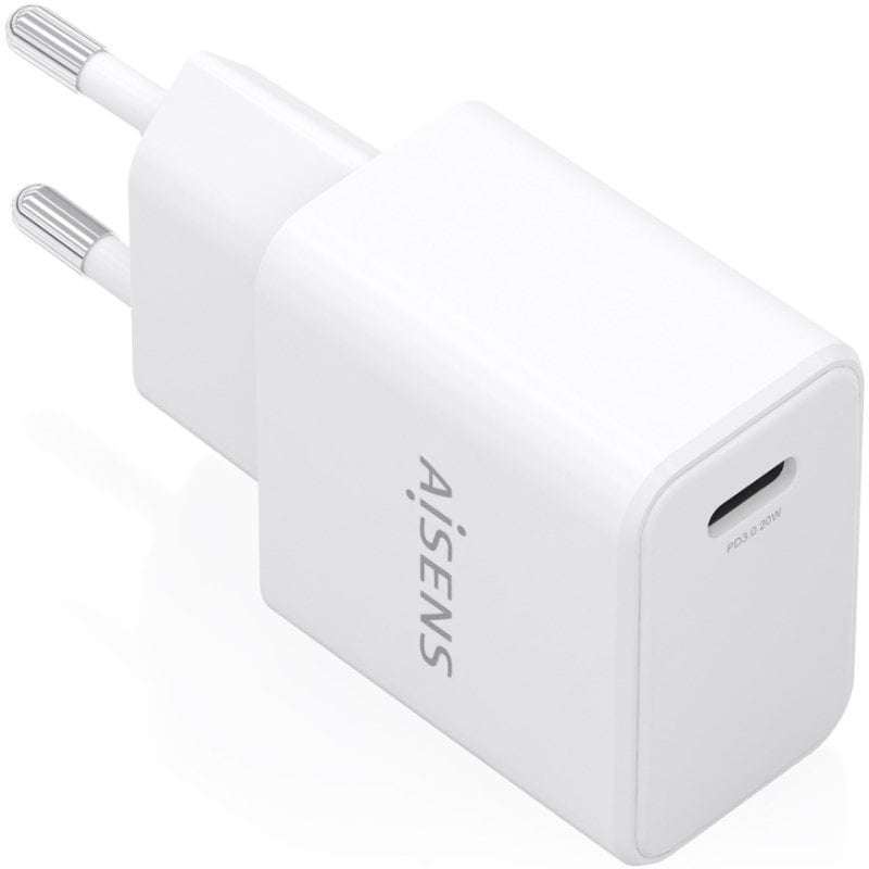 Carregador de Parede Aisens A110-1023 Gan / 1xusb Type-c / 20W / Branco