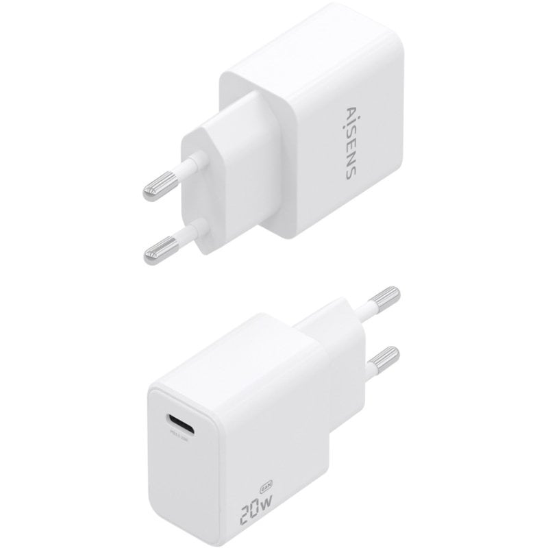 Carregador de Parede Aisens A110-1023 Gan / 1xusb Type-c / 20W / Branco