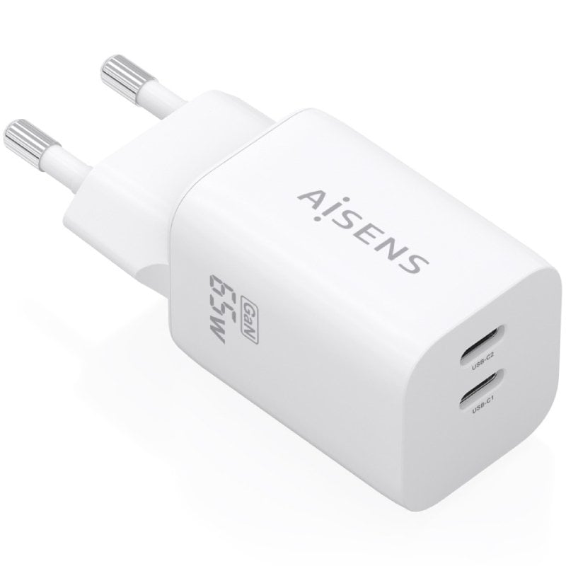 Carregador de Parede Aisens A110-1029 Gan / 2xusb Type-c / 65W / Branco